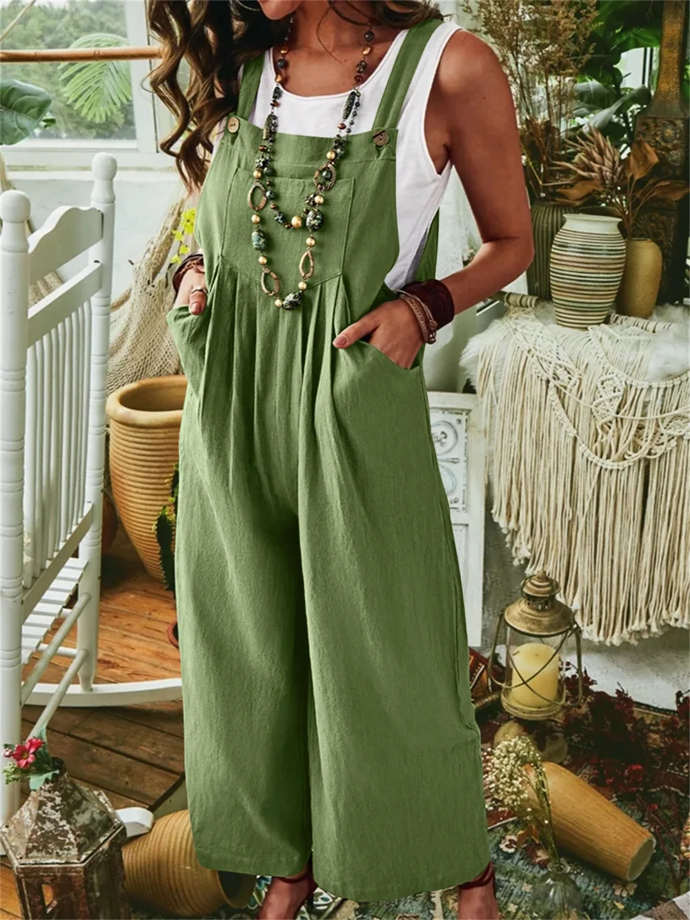 Sexy Bodysuit Women Rompers Jumpsuits Cotton Solid Color Sleeveless Leisure Wide Leg  Jumpsuit Women Jumpsuit Streetwear CJY114