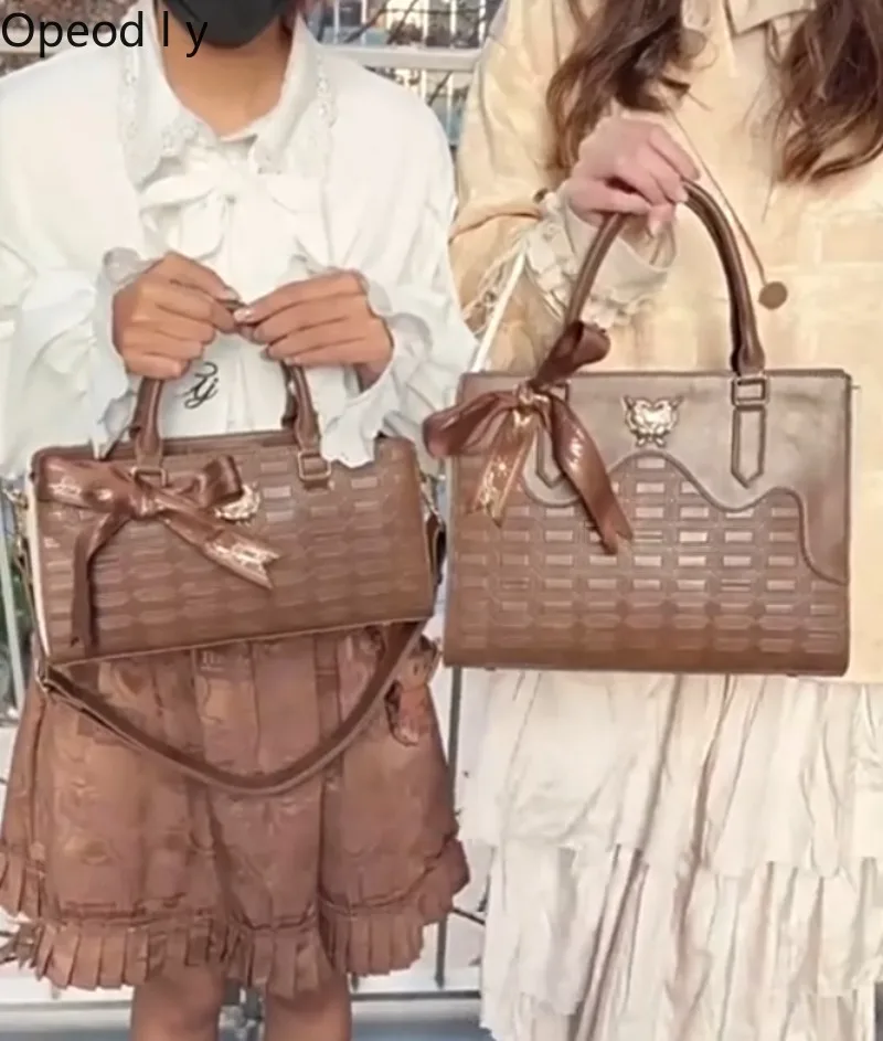 

Fashion Commuter Large Capacity Lolita Chocolate Tote 2026 New Sweet Girls Temperament Retro Princess Messenger Bag
