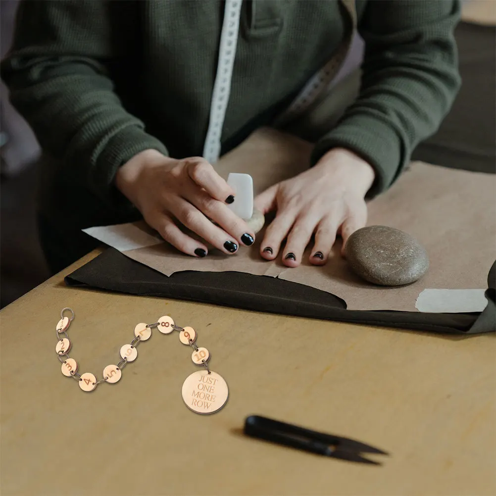 2 قطعة سلاسل عداد الصف الخشبي عدد غرزة علامات للحياكة الكروشيه غرزة حامل الاكسسوارات الحرفية علامات مكان الحياكة