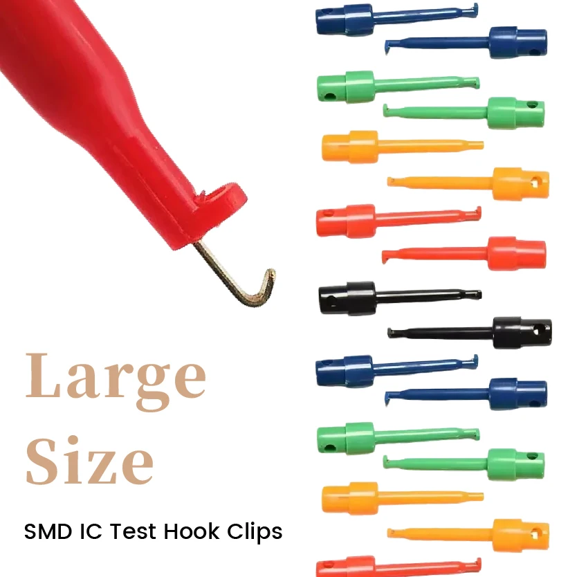 Clips de crochet de Test SMD IC, grande sonde unique pour pince électronique