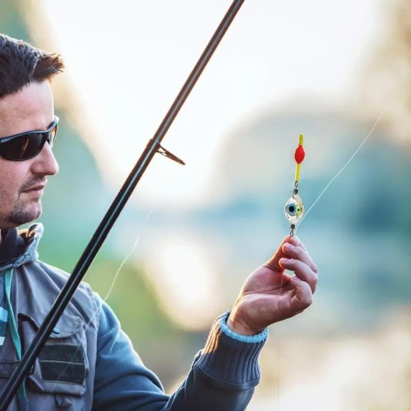 

U2JB Fishing Lighted Flashers Fishing Spoons Underwater Flashers Light Trolling Lures