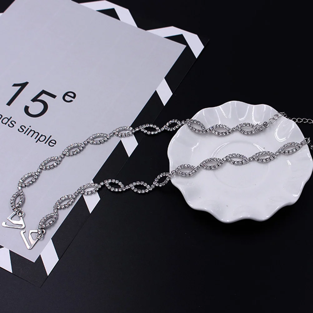 

1Pair Shiny Rhinestone Bra Straps Adjustable Underwear Strap Holders Silver Exquisite Craftsmanship Suitable Most Girls Nonslip