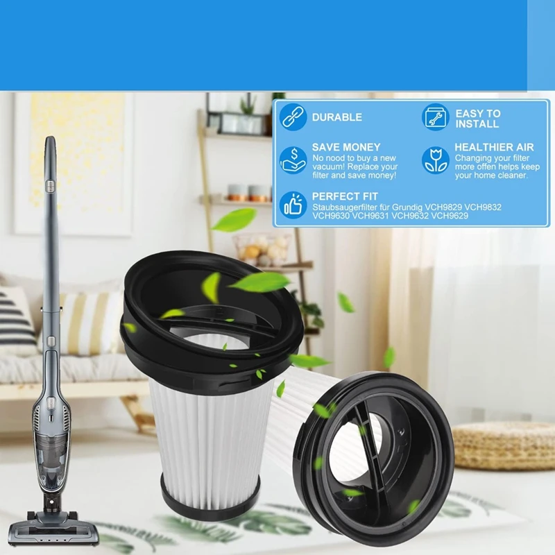 Panas! Filter pengganti untuk Grundig VCH9829 VCH9832 VCH9630 VCH9631 VCH9632 2 In 1 pembersih vakum nirkabel dan genggam