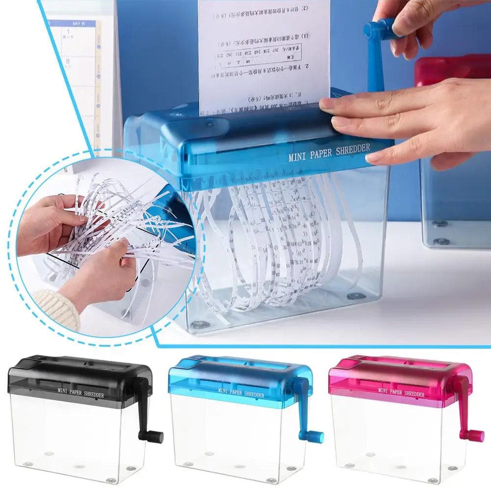 Paper Shredder Mini Portable Home Paper Cutting High-end A4 Tool Machine Receipts Bills Desk Shredder Cut Strips Manual Cut F5T7