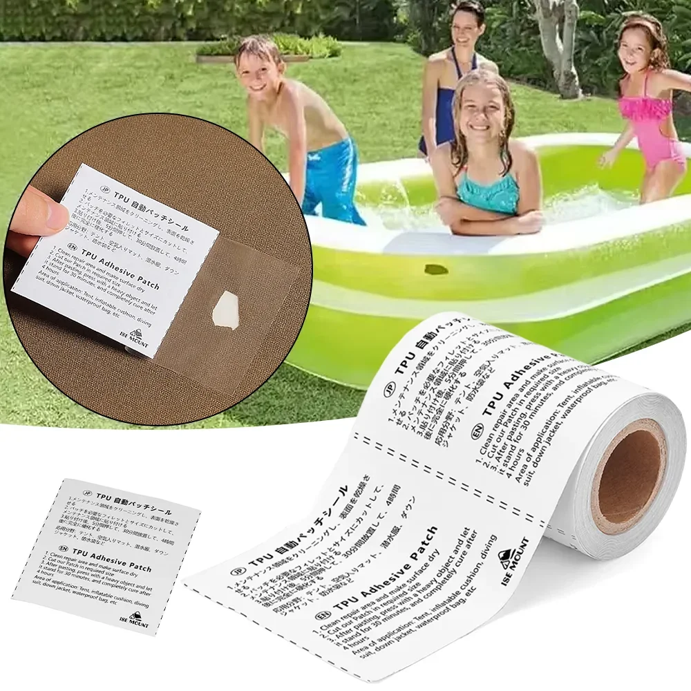 

TPU Adhesive Patch Transparent Waterproof Repair Tape Tent Outdoor Camping Leak Repairing Tape for Inflatable Boat Raincoat