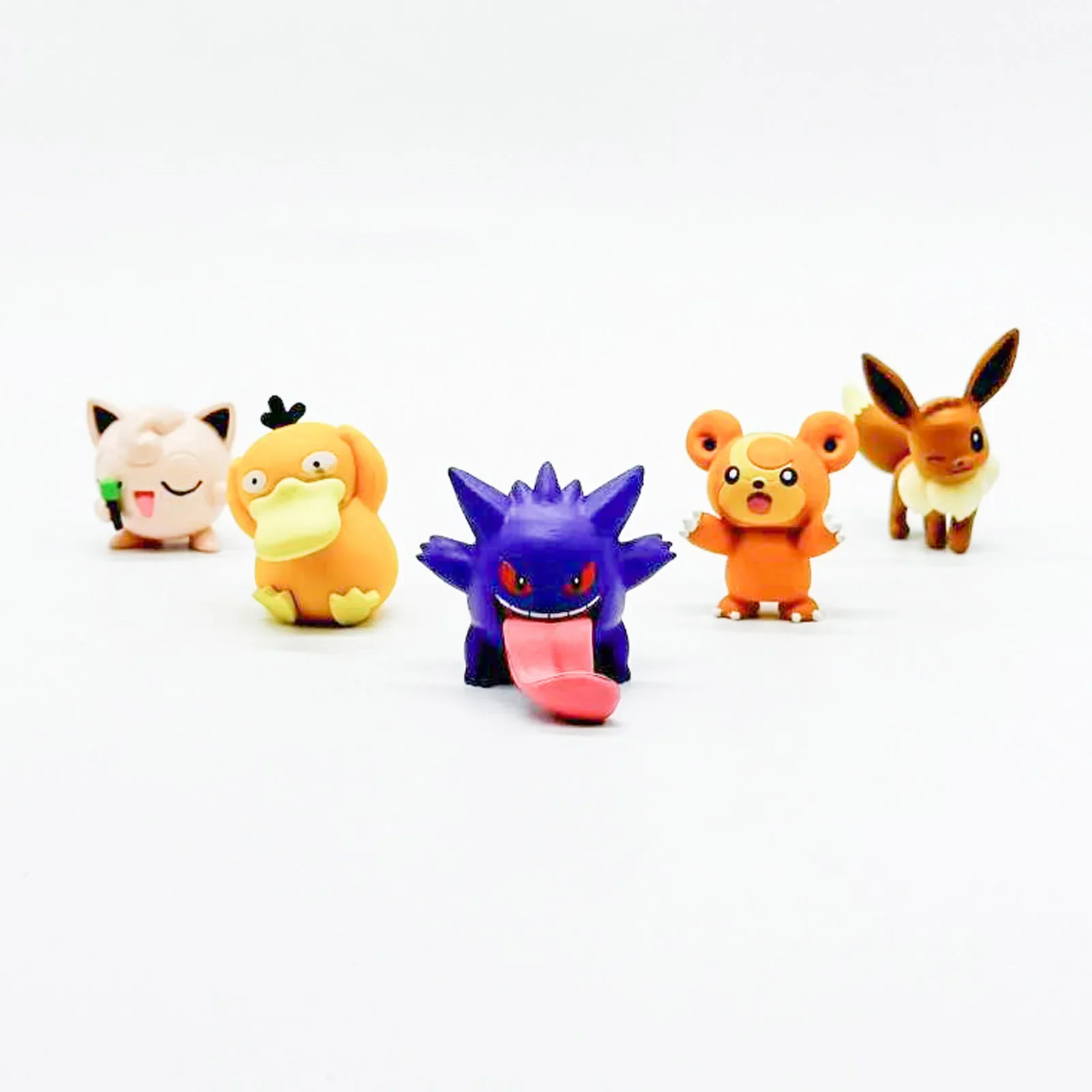 Pokemon Figures Psyduck Eevee Gengar Wigglytuff Teddiursa Table Ornaments Kids Birthday Gifts Pocket Monster Blind Box