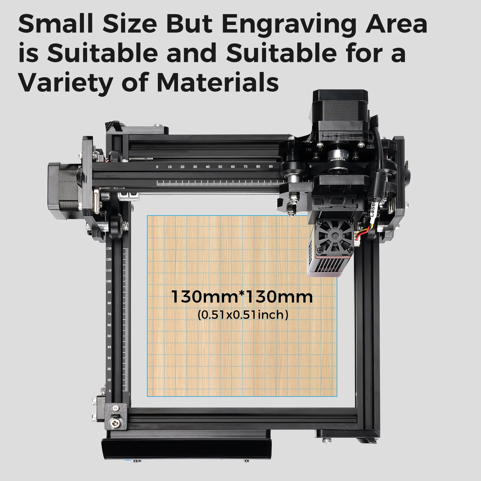 LUNYEE 1313 2.5W Mini Portable Laser Engraver DIY Laser Cut Engraving Machine Engrave Logo Wood Painted Acrylic Glass Leather