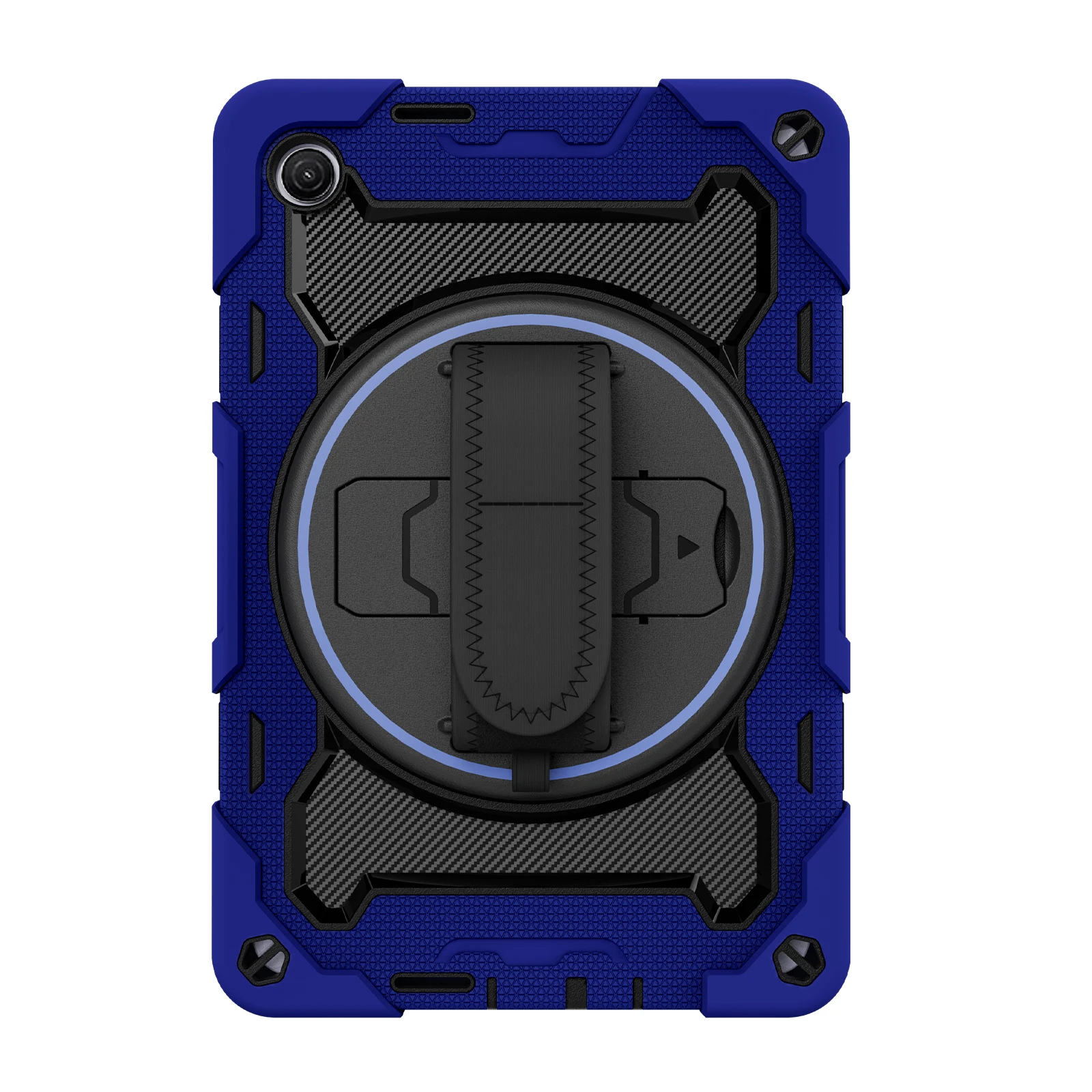 For Xiaomi Redmi Pad 2 9.7 Case Kickstand Hand Strap PC + Silicone Tablet Cover - Navy Blue