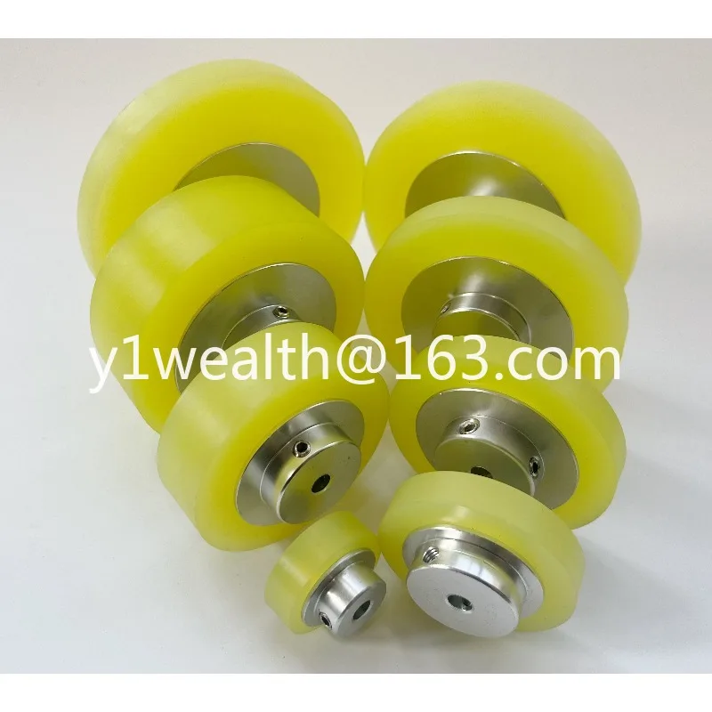 Encoder meter wheel, long wheel mounting bracket, polyurethane wheel, mounting frame, circumference 100mm circumference 200