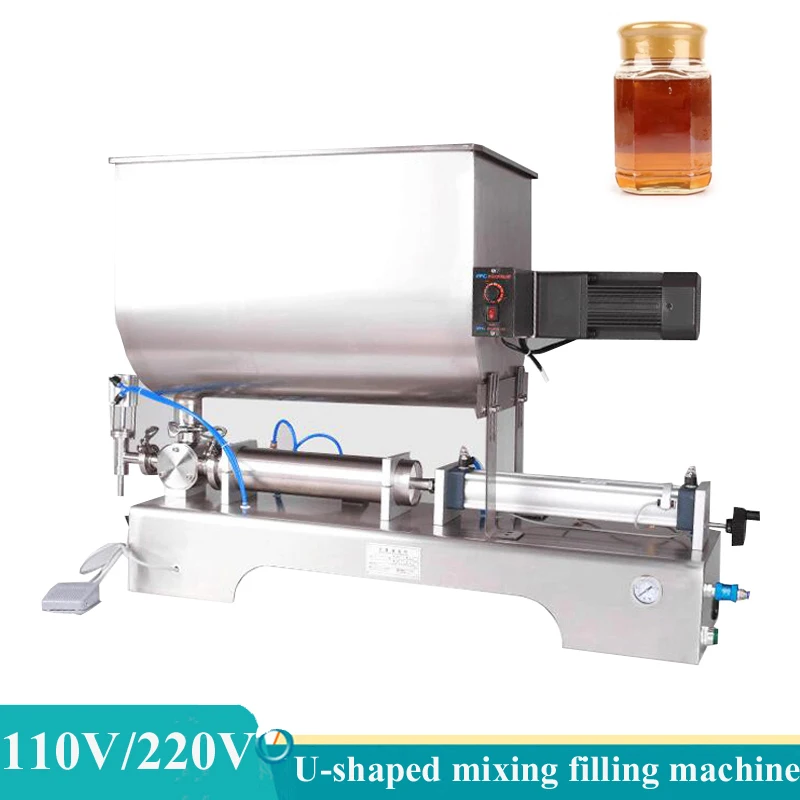 

Mixing Hopper Filling Machine Stainless Steel Horizontal Pneumatic Paste Filling Machine for Shampoo Lotion Cream