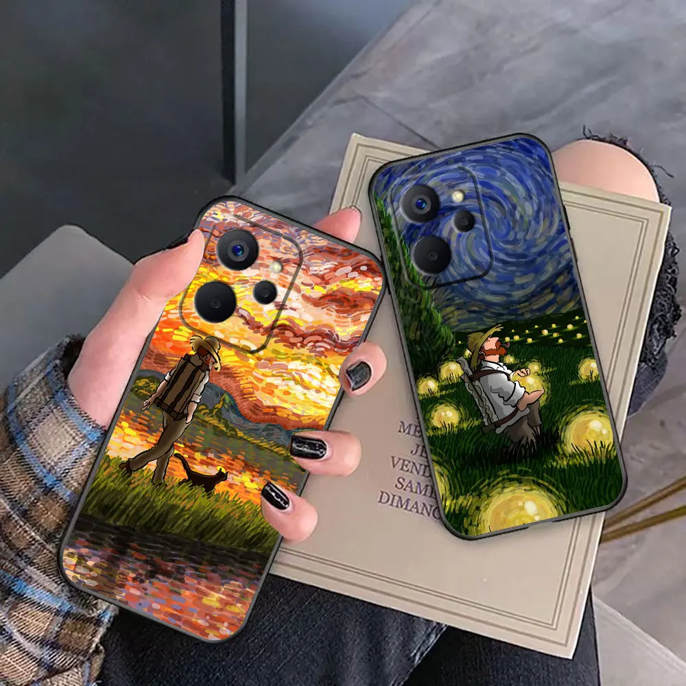 Oil Painting Relief V-Van G-Gogh Cover Phone Case For OPPO Realme 13 12 11 10 9 9i 8 8i 7 7i 6 5 5i 3 Pro Plus Case Funda Shell