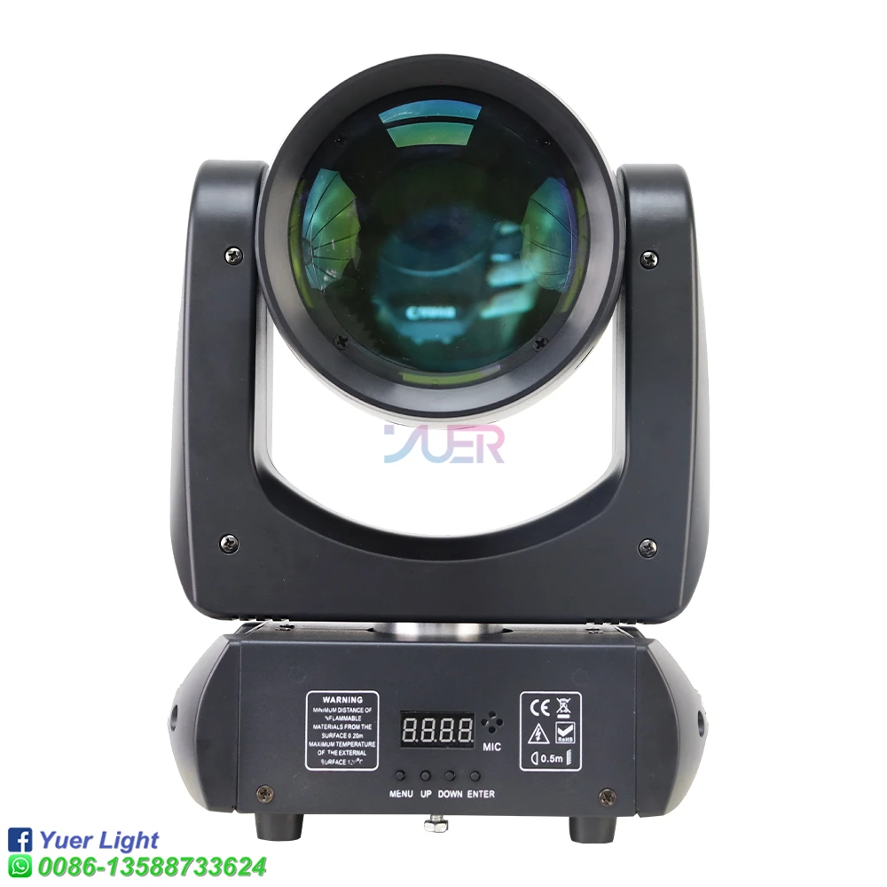 Imagem -02 - Mini Led Moving Head Light Ponto de Feixe 18 Prismas Rotativos dj Dmx Stage Effect Disco dj Party Bar Wedding Club 200w