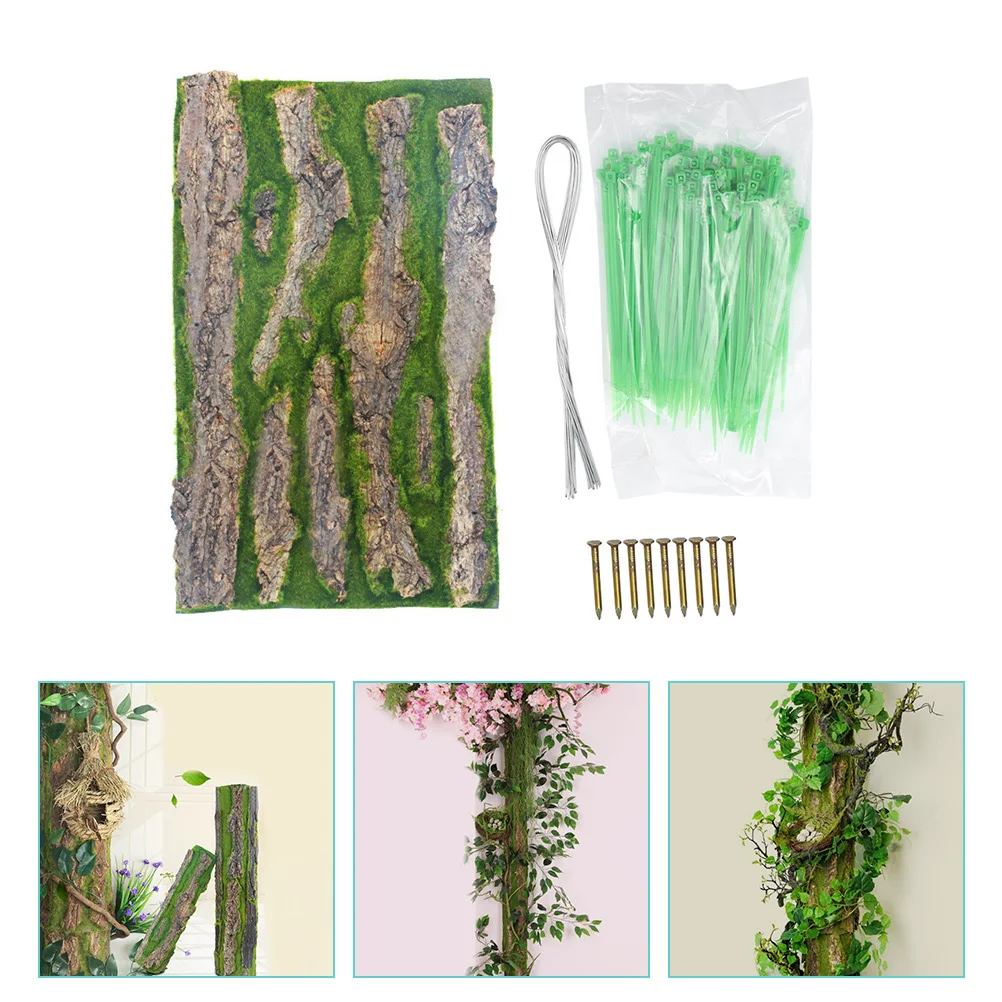 

1Set Emulated Bark Adorn Eco Friendly No Harm Small Pets Turtle Tank Landscaping Bark Reusable Easy Cut Fish Tank Background