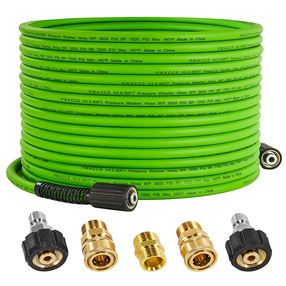 Pressure Washer Hose 15M for Power Washer 3600 PSI Kink Resistant Pressure Washing Extension Hose Compatible with M22 Fittings