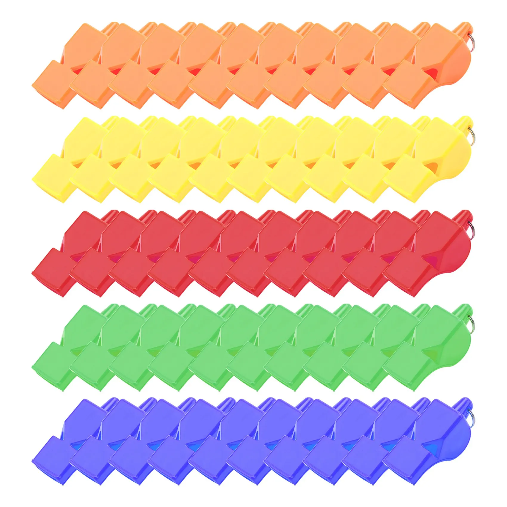 SMIEA 50 قطعة الحكم المهنية غير النووية صافرة الثعلب صافرة البلاستيك المنقذة للحياة صافرة خاصة للعبة