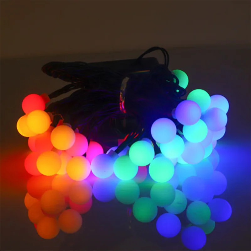 100 LED Solar String Lights Outdoor Frosted Globe Fairy Lights with 8 Modes IP65 for Halloween Christmas Party Garden Decoration