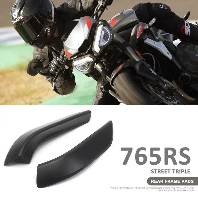 

New Motorcycle Accessories For STREET TRIPLE 765 RS High-quality Rubber Scuff Plate Rear Frame Pads For Street Triple 765RS