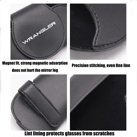 Car Glasses Storage Auto Sun Visor Glasses Holder Sunglasses Clip For Jeep Wrangler JK JL TJ YJ Unlimited Sahara Car Accessories 8 best sales jeep jl storage - №4