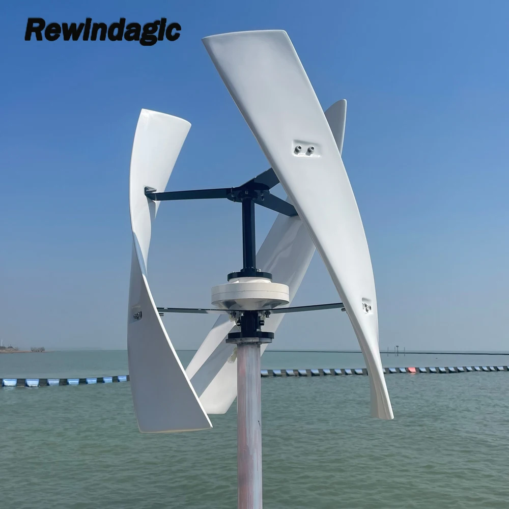 Efficiency Free Energy Wind 5000W 10000W 20000W 24V 48V 120V Vertical Axis Permanent Maglev Wind Turbine With Output Inverter