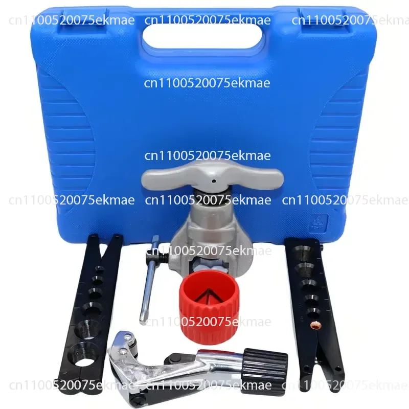 Flaring tool set for tubing, 6 sizes, 45 degree angle eccentric cone set, suitable for copper, brass, aluminum, mild steel,