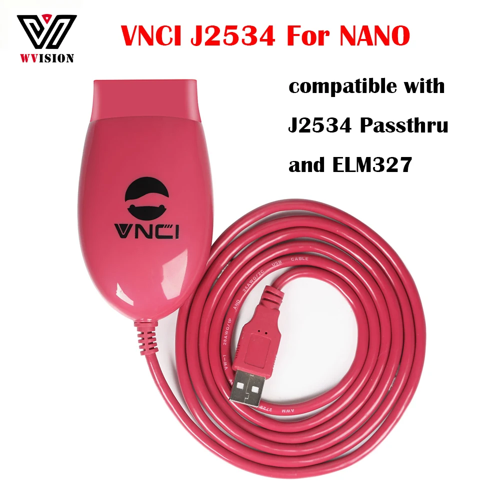 VNCI J2534 for Nano Compatible with J2534 Passthru and ELM327 Diagnose J1979 Support Vehicles Switch Mode Automatically