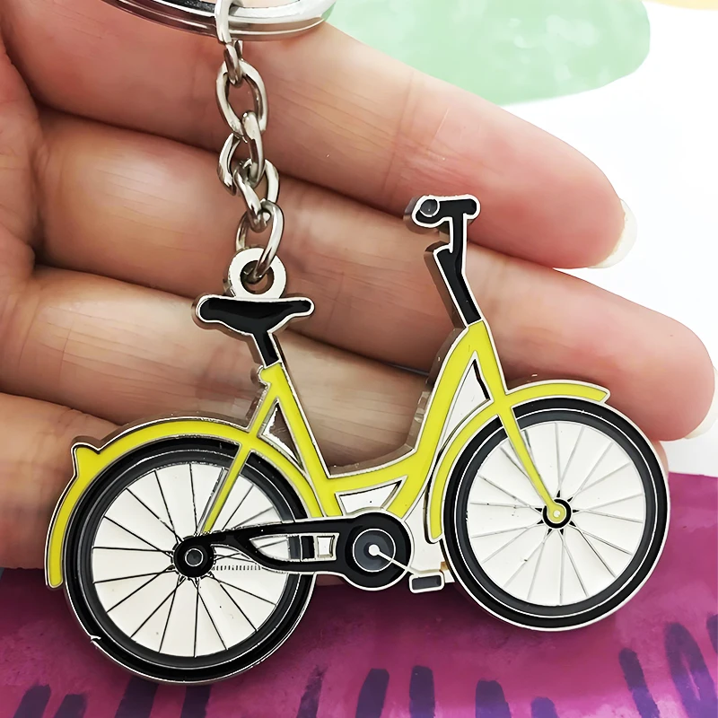 Bicycle Keychain Metal Bike Key Rings Bicycle trainer Key chain