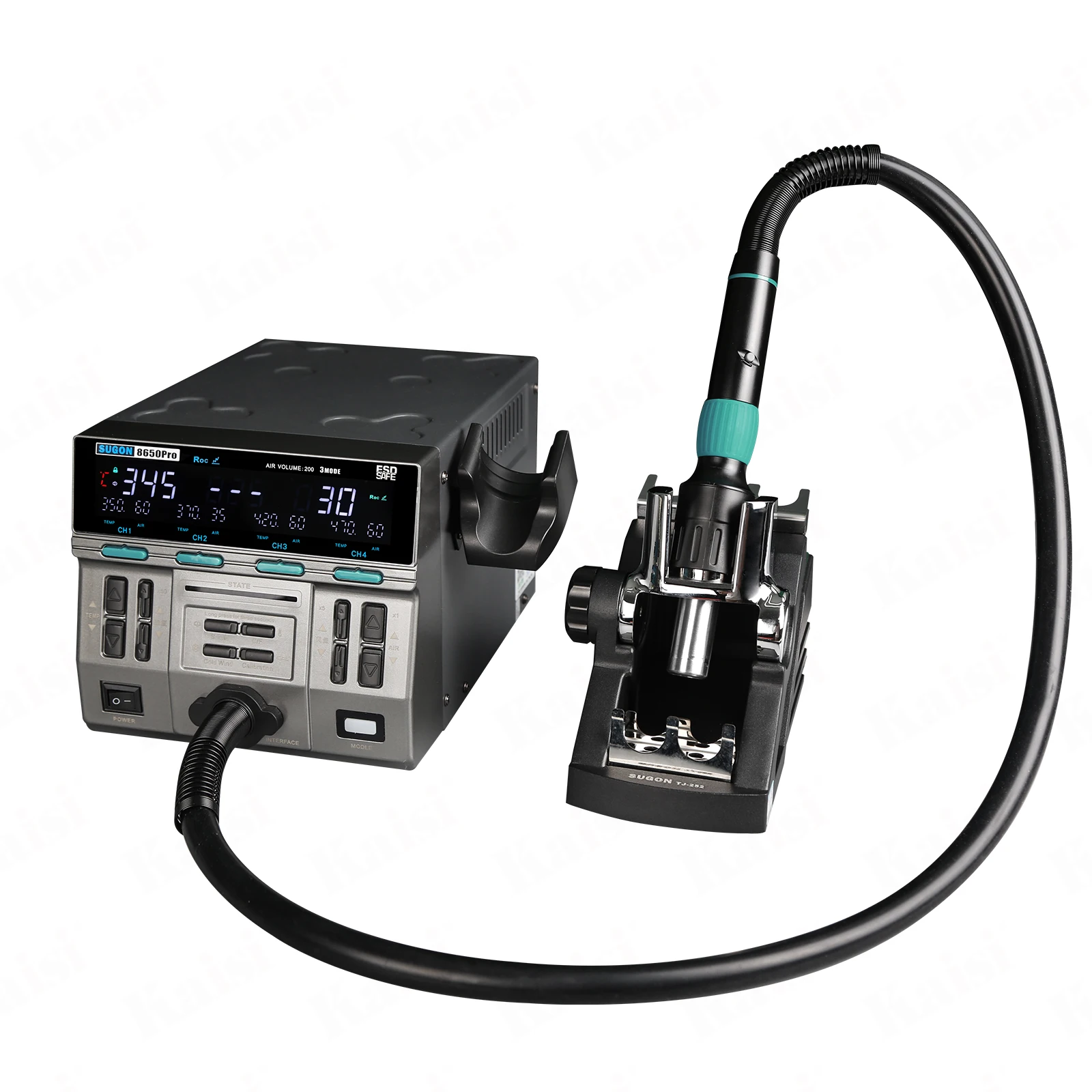 Factory Price! 8650 Pro Curved Ver. 1300W Digital Rework Station Hot Air Gun 110V 220V For Repair Work 100℃-550℃