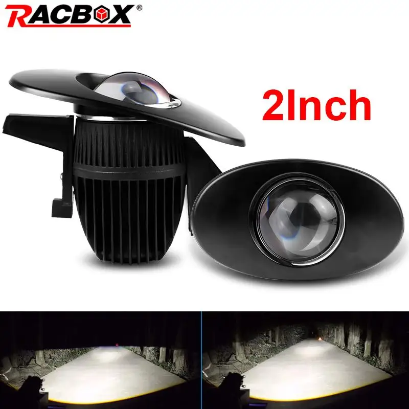 2 inch LED Fog Light Projector Lens Bi-LED Foglamp 12V High Low Beam for Honda Accord USA Type for Sport Fit/Jazz 2009 2010 2011