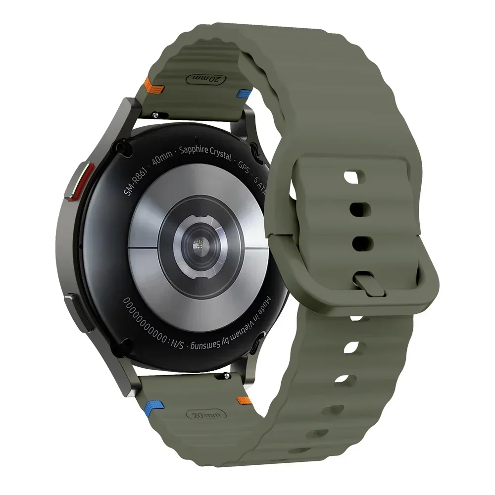 22 mm 20 mm Uhrenarmband für Huami Amazfit BALANCE Band GTR 4 2 2E GTR3 Pro/GTS 4/2 Mini GTS 3/Bip 3 Pro U S Silikon-Wellenarmband – Detail 21