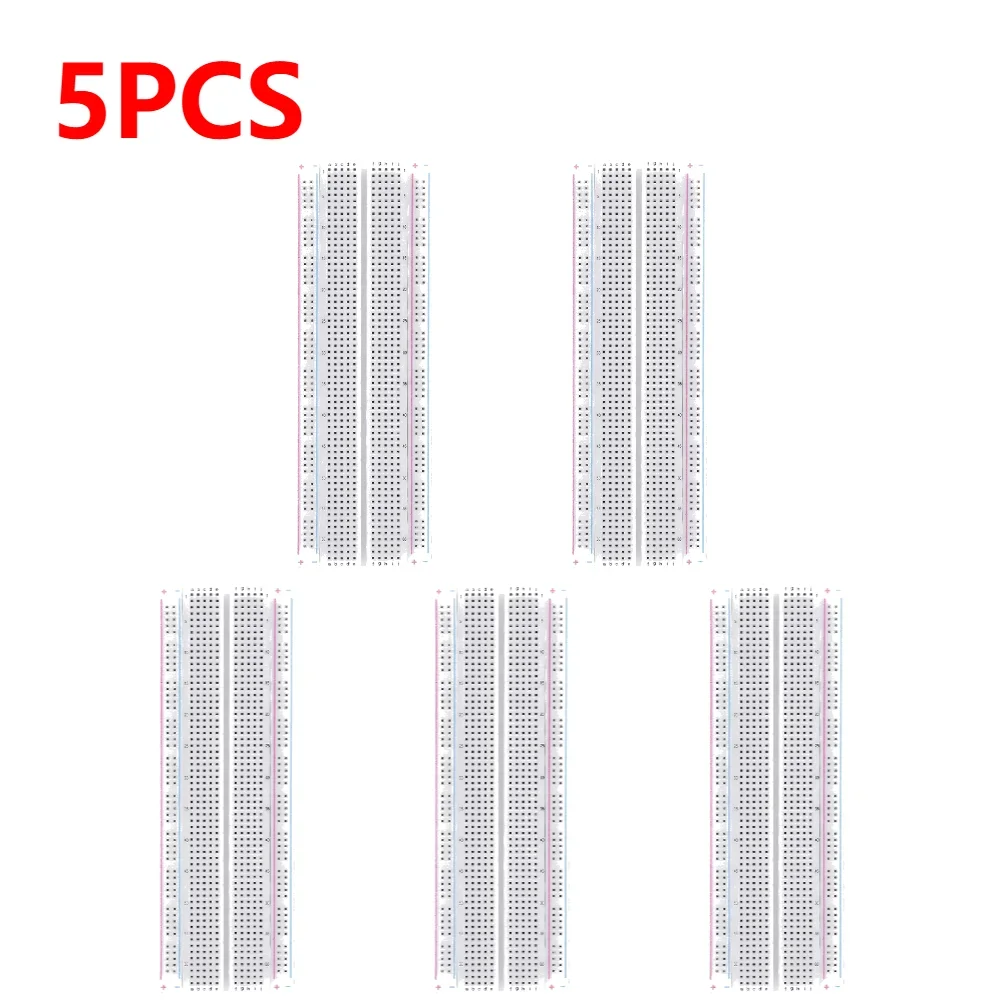 1-10 STKS Broodplank 830 Punt Soldeerloze PCB Broodplank MB-102 MB102 Test Ontwikkelen 200 aansluitingen DIY Wit/Transparant met verpakking