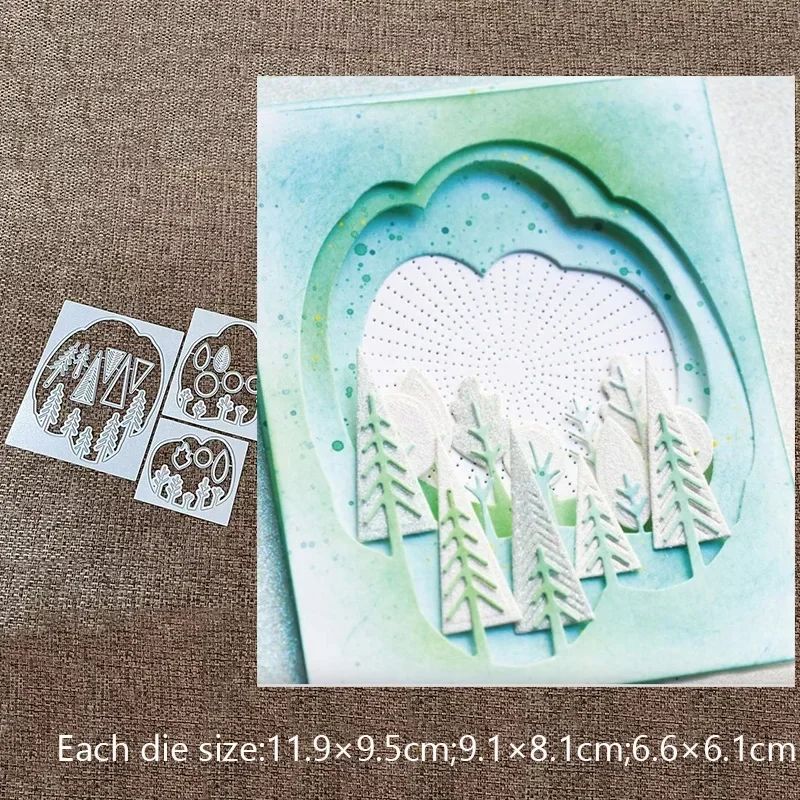 

XLDesign Craft Metal stencil mold Cutting Dies 3pcs water grass frame scrapbook die cuts Album Paper Card Craft Embossing