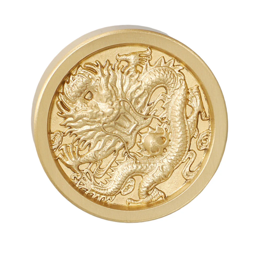 Brass Ruler Paperweight Chinese Calligraphy Supplies Creative Round Desktop Copper Office