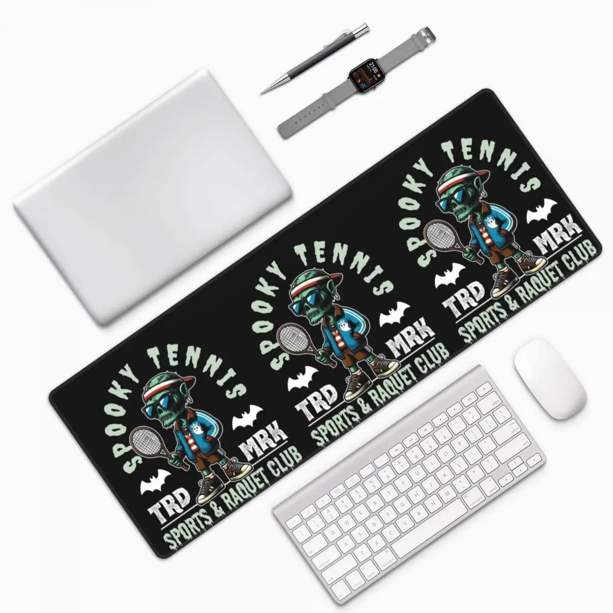 Spooky Tennis Sports And Raquet Club Large Mouse Pad Computer Keyboard Mouse Mat Gamer PC Laptop Desk Mat Office Table Mats