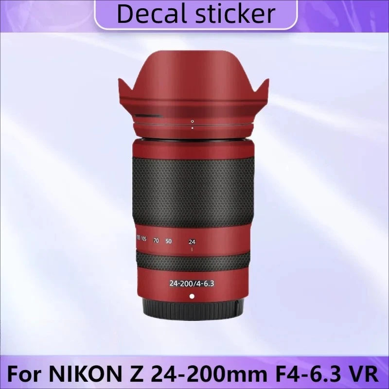 

Защитная пленка-наклейка для объектива NIKON Z 24-200mm F4-6.3 VR, виниловая пленка, защита от царапин, покрытие Z24-200mm