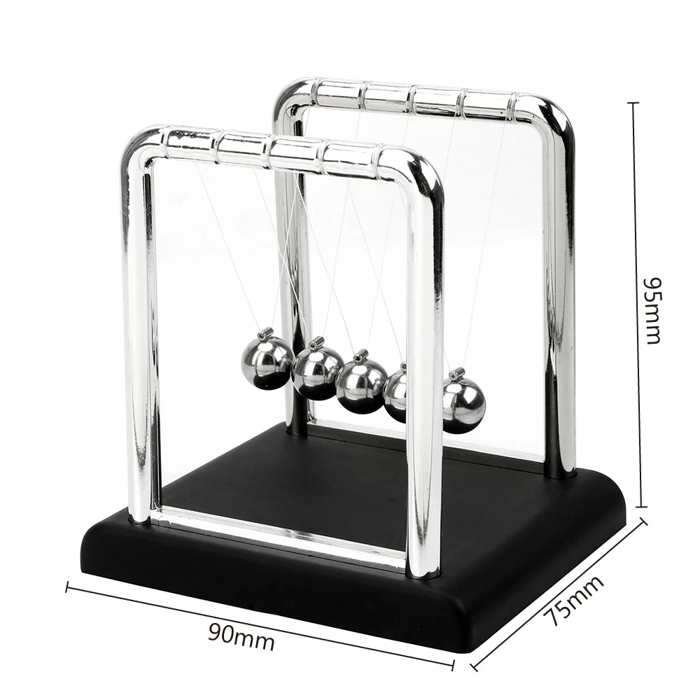 Newton's Cradle Desk Table Decor Metal Pendulum Ball Steel Balance Ball Newton Ball Physics Science Pendulum image 6