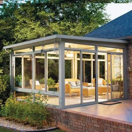 

Independent Sun Room Aluminum Alloy Tempered Glass Villa Front and Back Garden Room