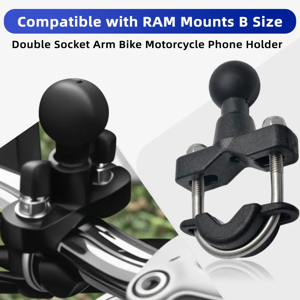 1 set of U-Bolt Base Kit U-Bolt Motorcycle Handlebar Mount Base 1