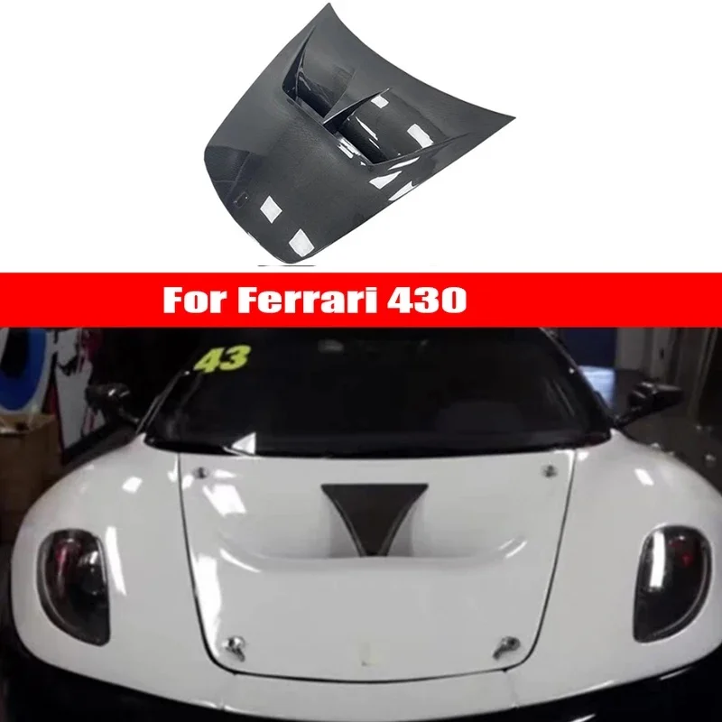 For Ferrari 430 Carbon Fiber Hood Forged carbon Engine Cover Hood Car Headliner Hood Cover M style Car Accessories body kit