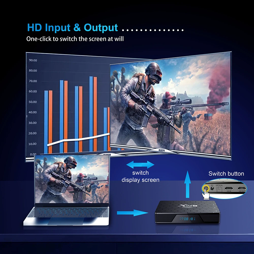 1000M X98H Pro Smart TV Box Android 12 Allwinner H618 Quad Core 4K 6K Media Playe Dual Wifi BT5 AV1 64GB Set Top Box 2023 Newest