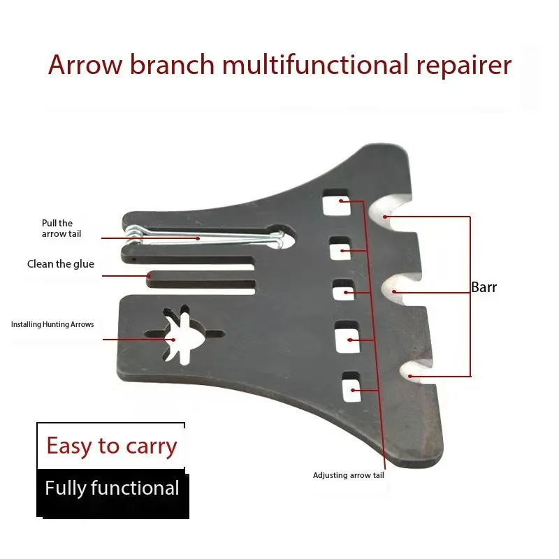 New Arrow multifunctional repair tool with feather scraping for cleaning the arrow shaft and pulling out the tail of the arrow