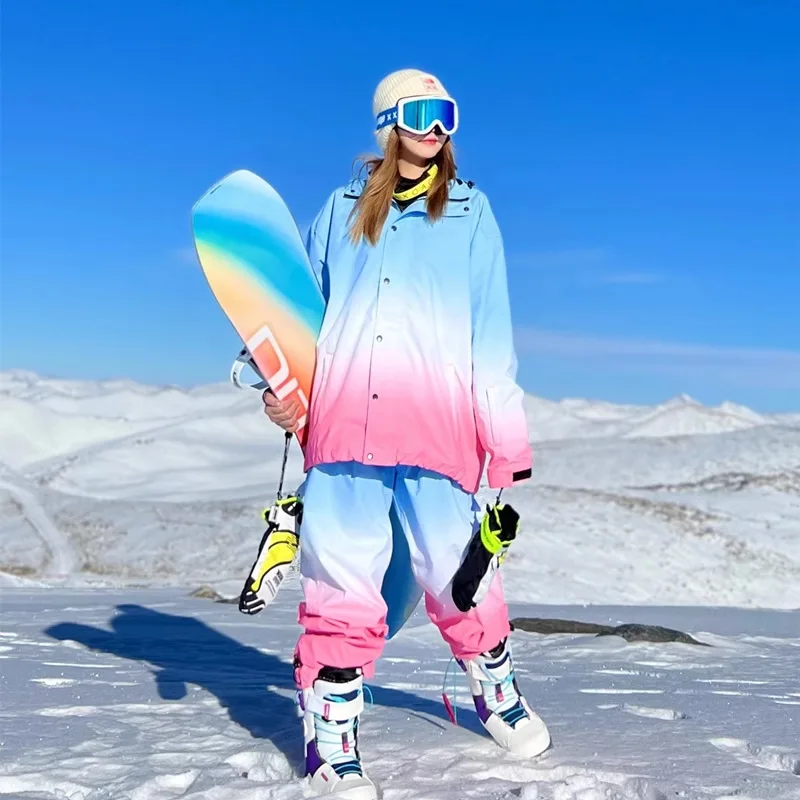 

SEARIPE Men Women Waterproof Snowboard Suit Set Windproof Loose Fit Ski Jacket&Pants for Outdoor Sports | Couples Unisex Design