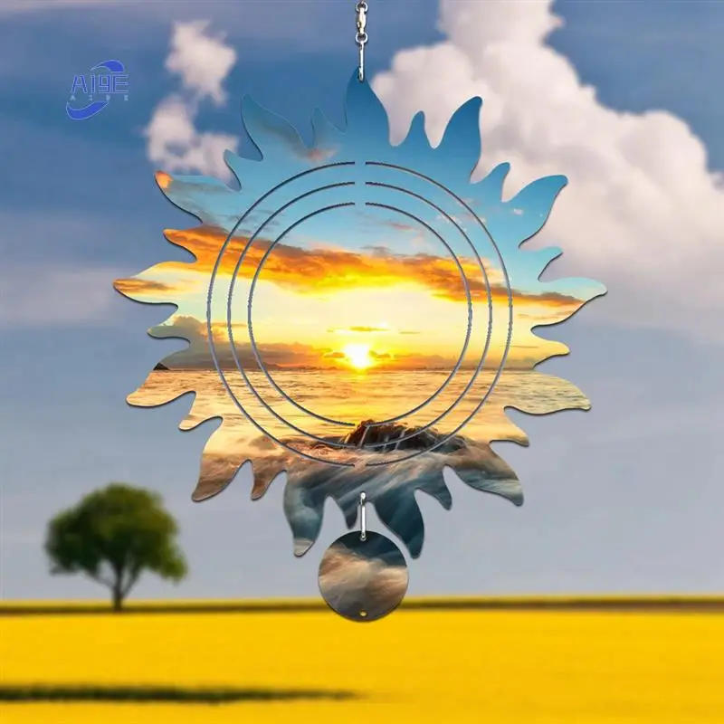 

A19E-6Pcs Sublimation Wind Spinner Blanks For Indoor & Outdoor Decorations And Perfect For Women, Mom,Wife Gift