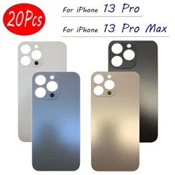 20Pcs，NEW Big Hole Back Battery Cover Rear Door Glass Housing Case Replacement With Tape Adhesive For iPhone 13 Pro / 13 Pro Max