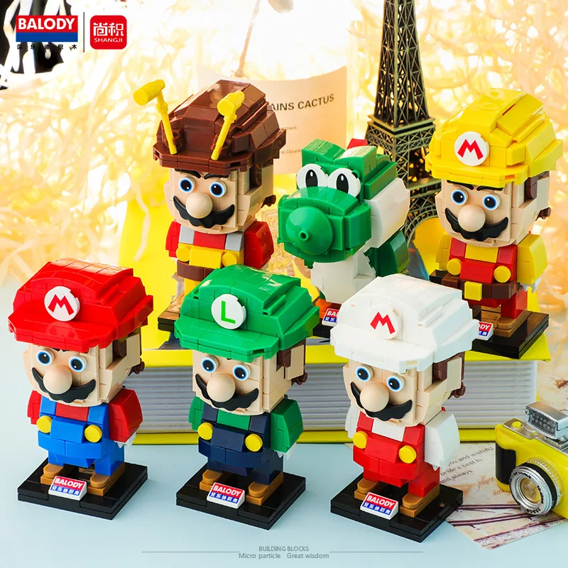 Cartoon Figure Small Blocks Building Bricks Toys for Children Present Valentine Fun Yoshii Girls Juguetes Balody Birthday Gift