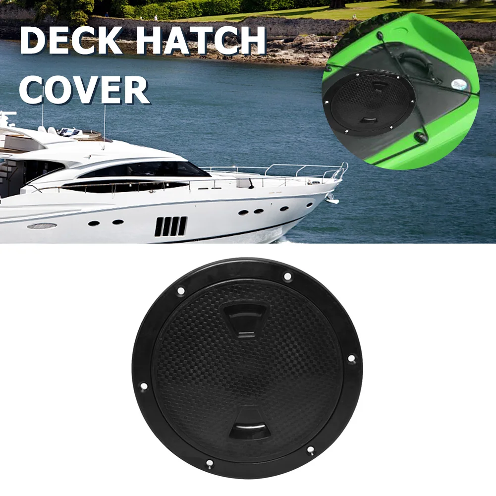 4/6/8 Inch Round Plastic Marine Deck Cover Deck Inspection Access Hatches Cover Non Slip Double Waterproof for Marine Boat Yacht