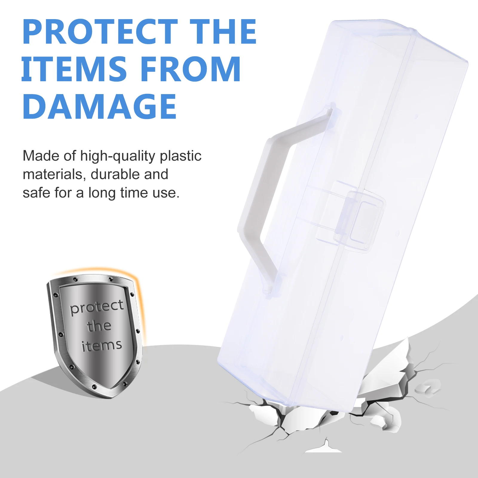 

2Pcs Calligraphy Tool Box Plastic Transparent Storage Case Compact Portable Painting Tools Storage Organizer Plastic Box