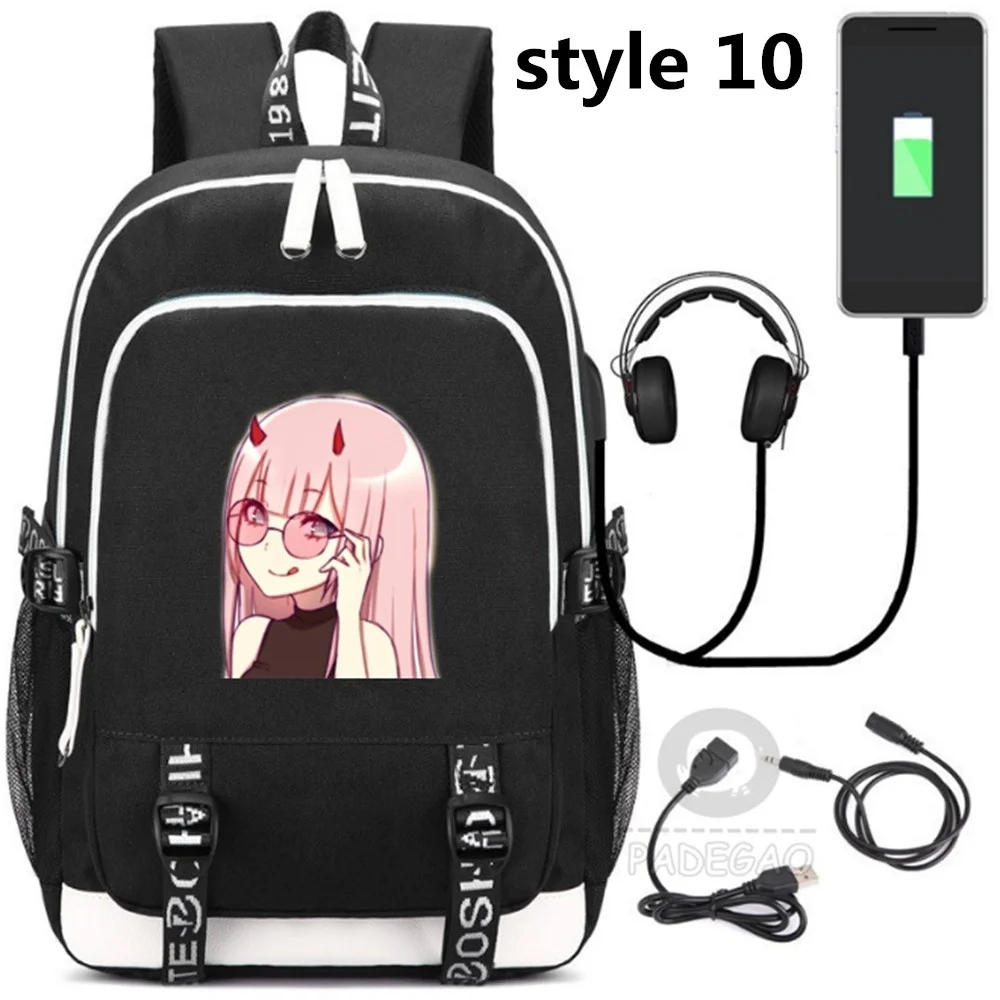 Japan Anime DARLING in the FRANXX Backpack Cosplay School Bag Laptop Bag Bookbag Mochila Rucksack