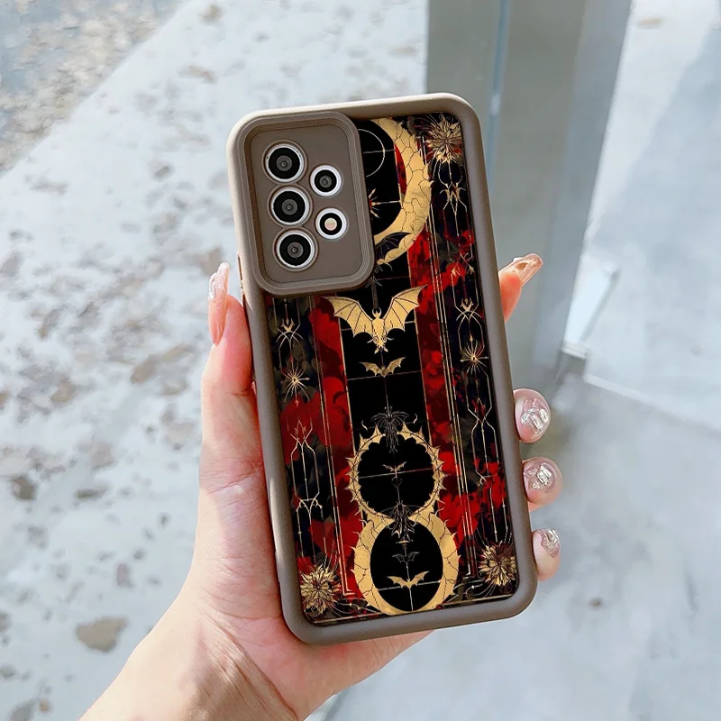 Creative Ancient Card Bat Pattern Phone Case for Motorola Moto Edge 50 Fusion 40 Neo E40 E32 G85 G84 G75 G54 G24 G05 Soft Covers