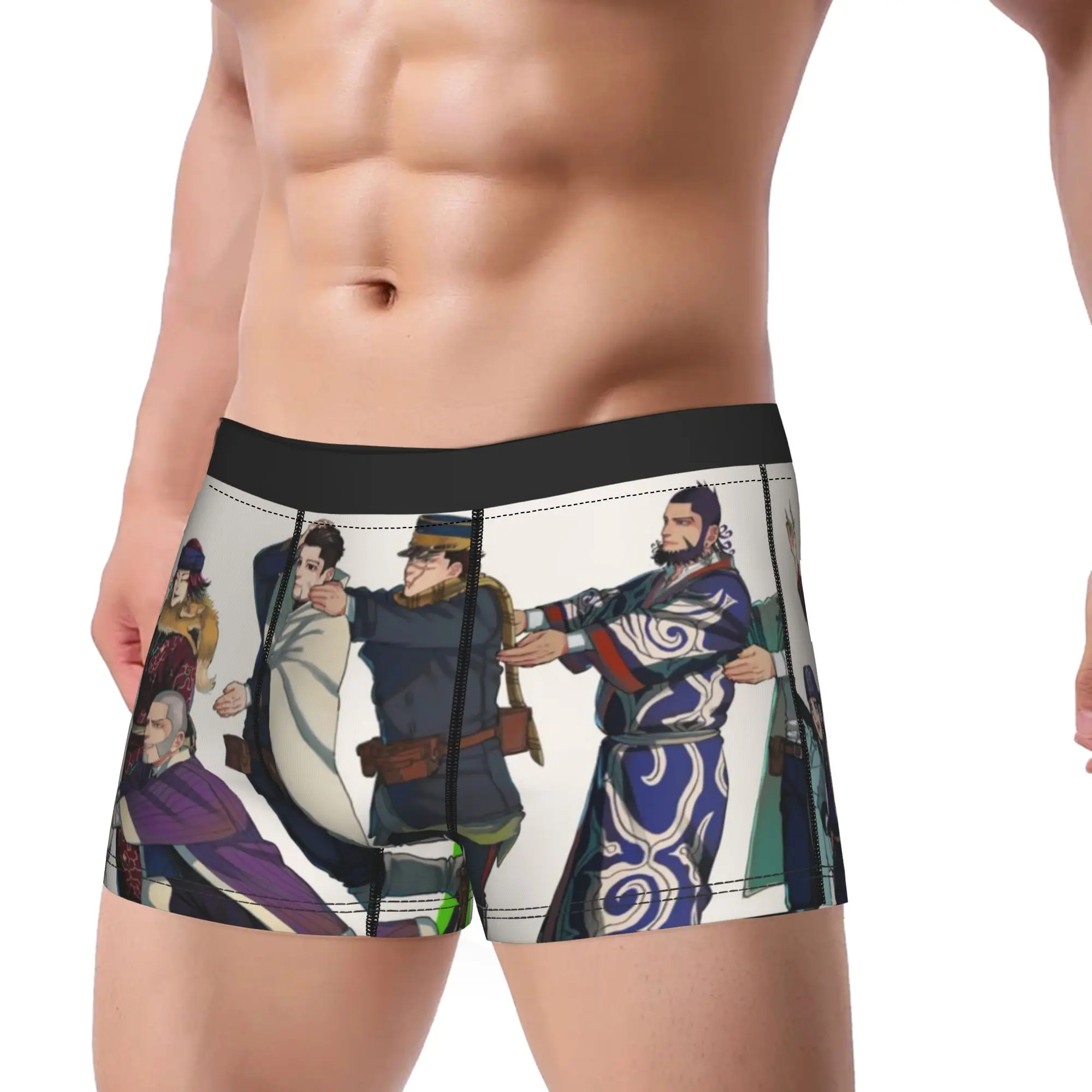 Golden Kamuy Underpants Homme Panties Male Underwear Golden Kamuy Ventilate Shorts Boxer Briefs