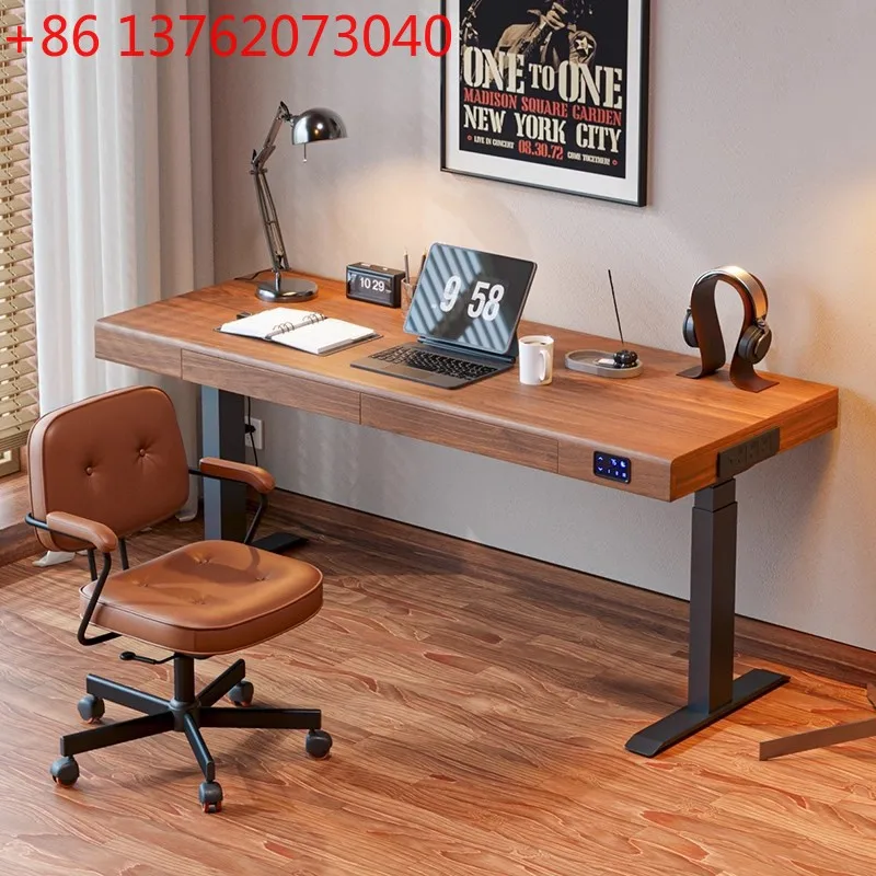 

Pre-style solid wood computer desk with drawer desk desk workbench